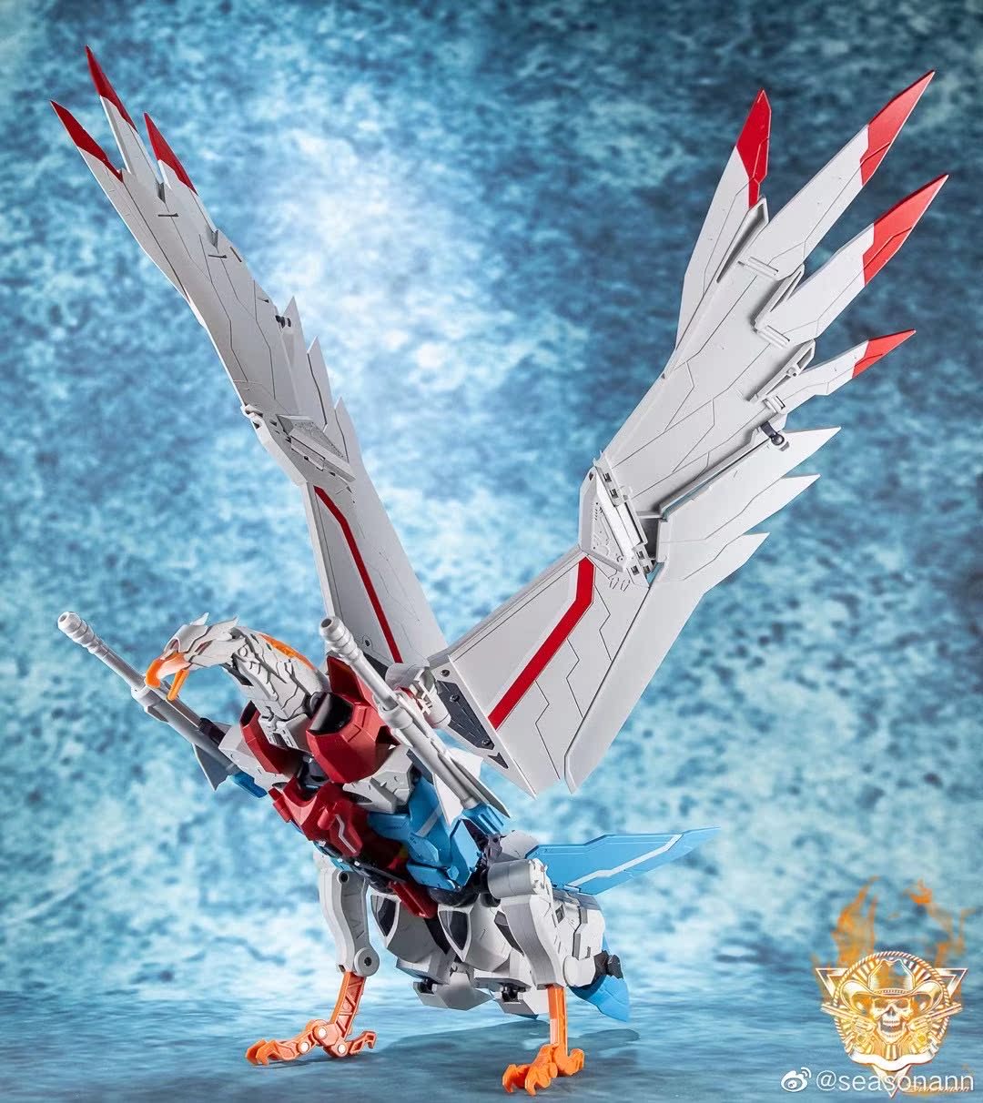 變形玩具金剛tt 通天弘利模型pf 01 鳥人紅色獵鷹紅蜘蛛