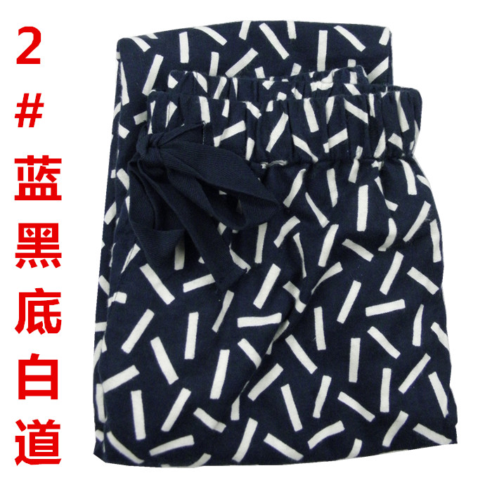 Được xuất khẩu sang Châu Âu và Hoa Kỳ Bộ đồ ngủ bằng vải cotton dệt nhung nguyên chất cho mùa xuân và mùa thu quần nhà nam và đôi nữ mẫu 9-1 quần nam đẹp