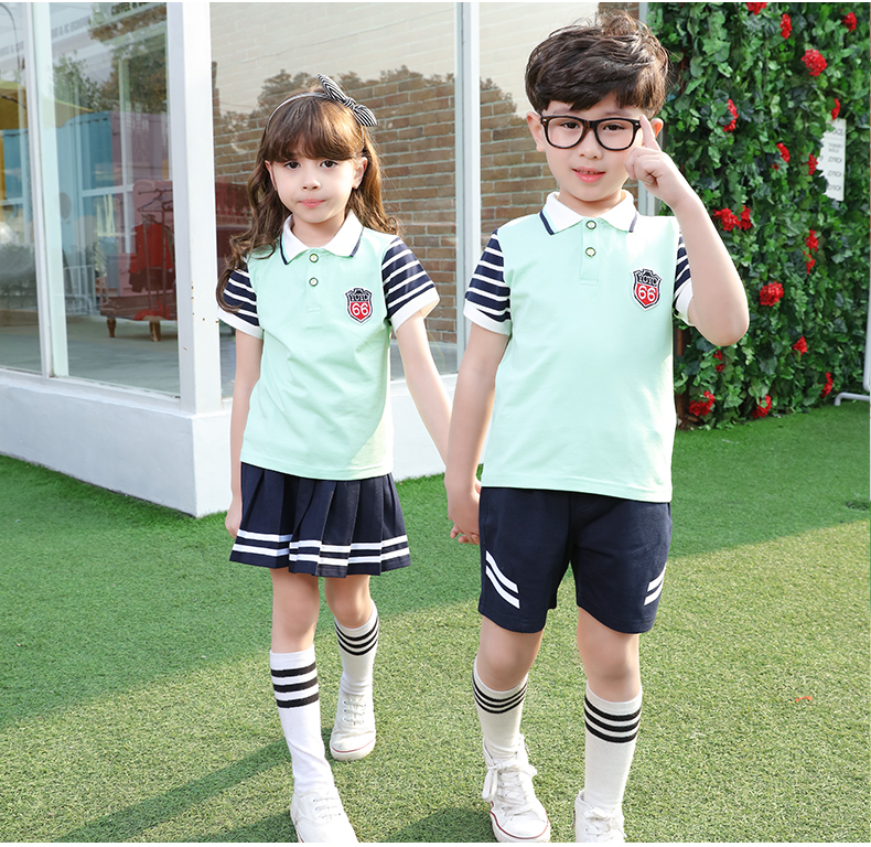 Mẫu giáo dịch vụ vườn mùa hè mới giáo viên quần áo tiểu học và trung học đồng phục thể thao và giải trí phù hợp với dịch vụ hạng hiệu suất tùy chỉnh đồng phục học sinh mầm non