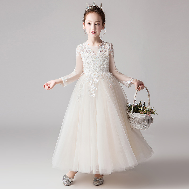 Girl's dress Yang Princess 2023 New Children's High - end Model Show Show Show Costume Pongbo Yarn