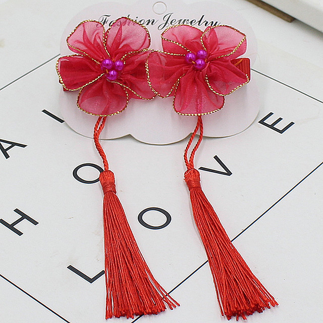 Girl New Year Hair Hair Clothes Children Hairdress Handles Clothes Handles Clothes