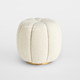 Nordic ins style sherpa round footstool French mid-century cream style cloakroom small stool bedroom dressing stool