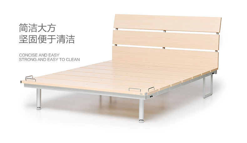 Red Apple nội thất thời trang tối giản hiện đại 1,5 / 1,8 m kim loại đôi tấm giường khung R807-B - Giường giường gỗ gấp thông minh