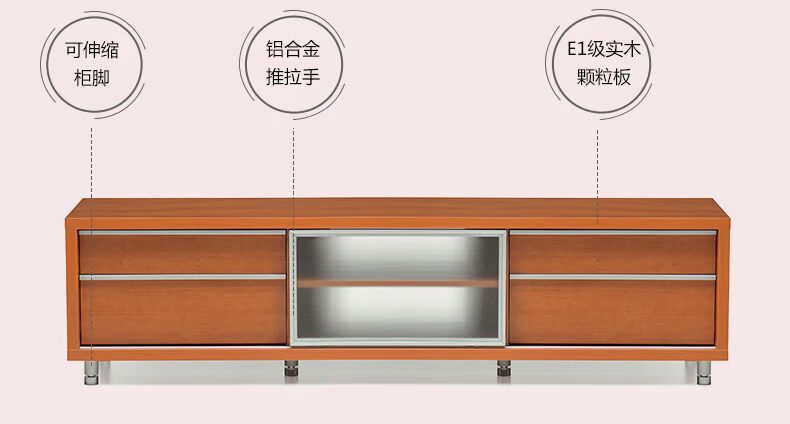 Nội thất phòng khách táo đỏ K1 sofa hiện đại Tủ tivi kết hợp bàn cà phê phòng khách ba mảnh R082-72 giường ngủ