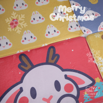 Christmas custom floor matoriginal lop ear vertical ear cartoon cute rabbit original absorbent non-slip mat carpet