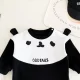 原创潮牌婴幼儿连身衣外出服春秋长袖长裤连身哈衣爬服熊猫