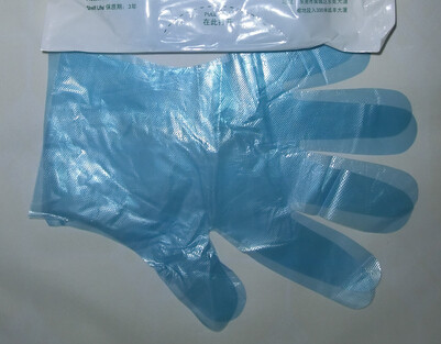 一次性蓝色PE手套，蓝色薄膜手套，食品级PE手套，蓝色手套