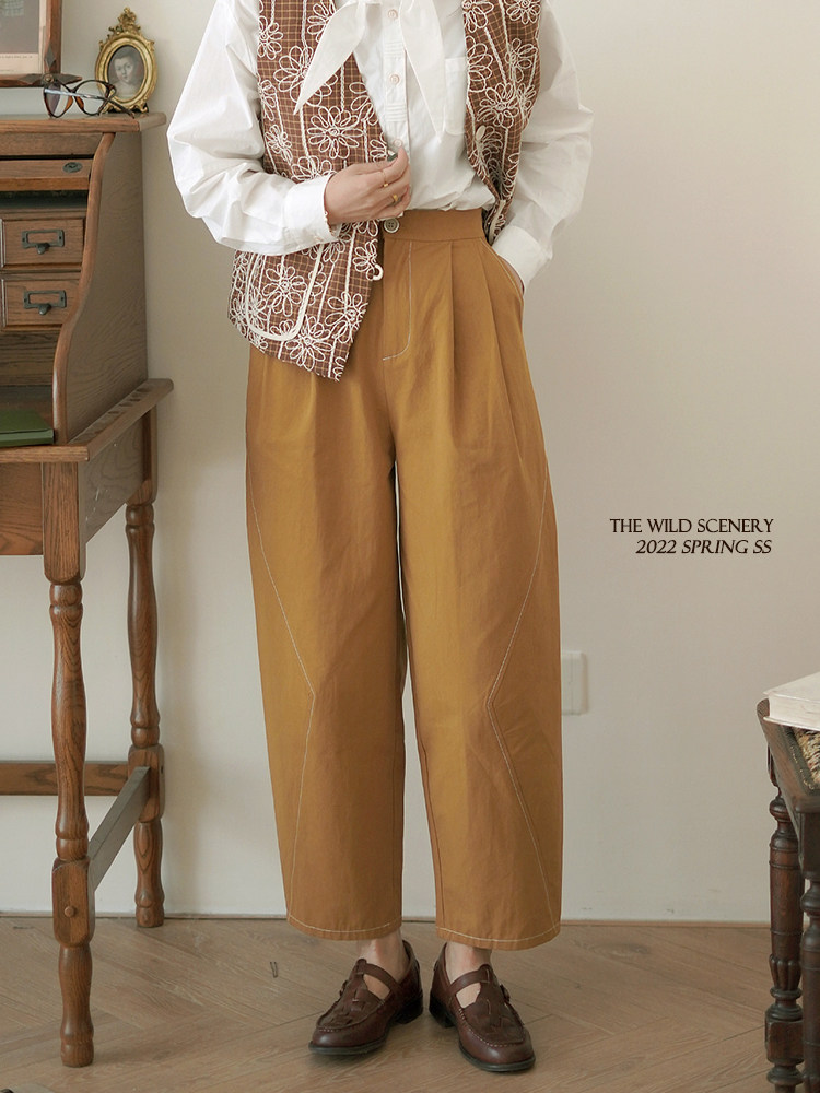 Ginger yellow boylish Japanese retro 