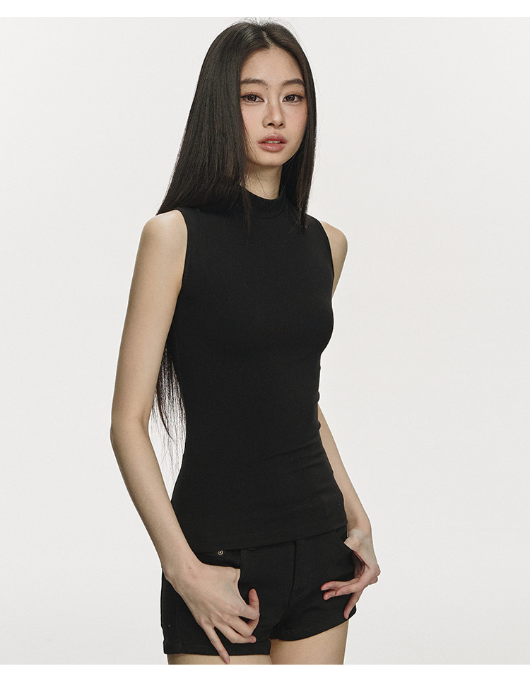 Топы/майки anna aneae网纱拼接上衣女夏季露背飘带修身辣妹性感无袖背心上衣