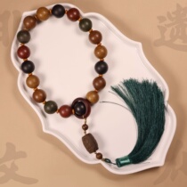 Five noble peoples fragrant bead bracelets for men and women handmade ancient medicinal incense long-lasting aromatherapy tassels hand-held Buddha beads