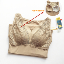 Susie silk soft 21807 winter thickened garnter double layer warm free of wearing bra meme body to gather comfortable vest woman