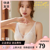 Founder Vija ultra-thin no steel ring bra naked sensation lace sexy big breasted bra women lingerie mulberry silk