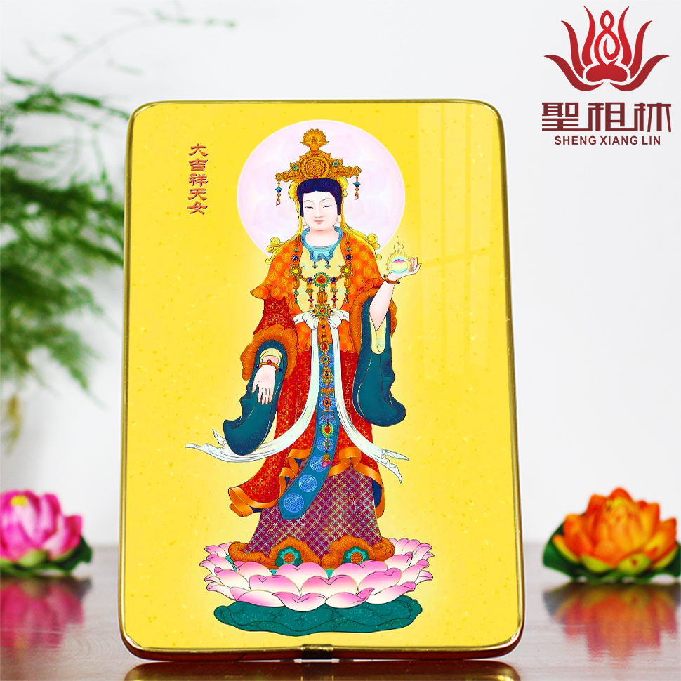 Big Auspicious Day Women's Utiliti Auspicious Treasure of Heaven Women's Standing Terrace Crystal Prints of Buddha Paintings and paintings photo-frame Buddha
