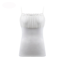 The vest strap in the suit ladies stretch slim knit bottoming shirt can wear lace short sleeveless strap outside