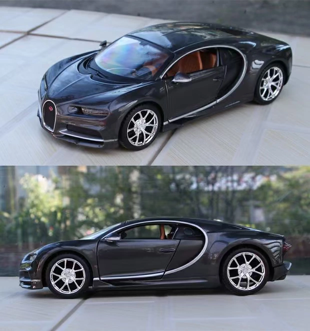 Nhà máy nguyên bản của Mercedes-Benz 1:24 Bugatti chiron Qiao Long Weilong mô phỏng xe hợp kim tĩnh