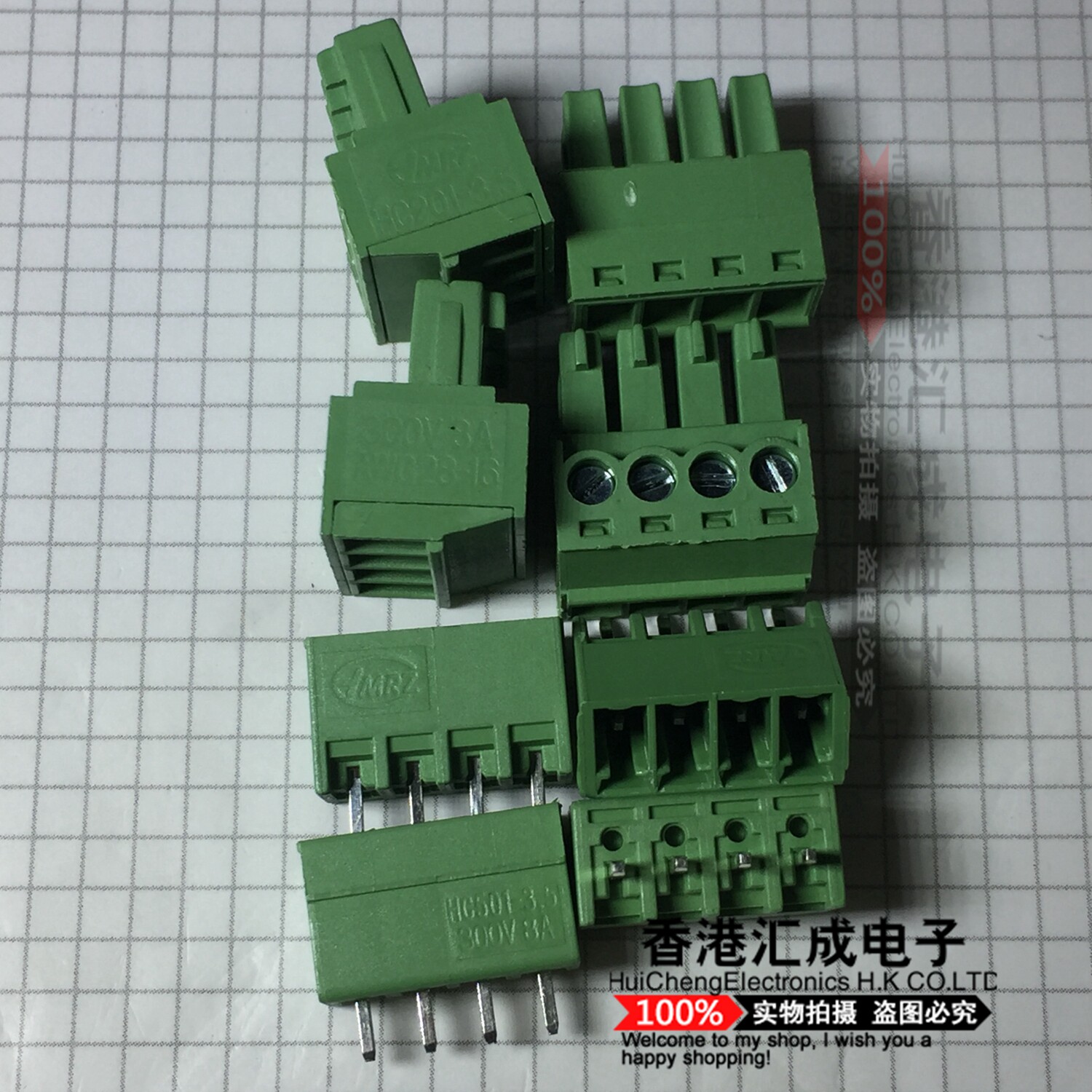 2EDG-3 2EDG-3 5MM-4P green wiring terminal connector Straight pin type PCB wiring terminal 4P male and female seat 1 cover
