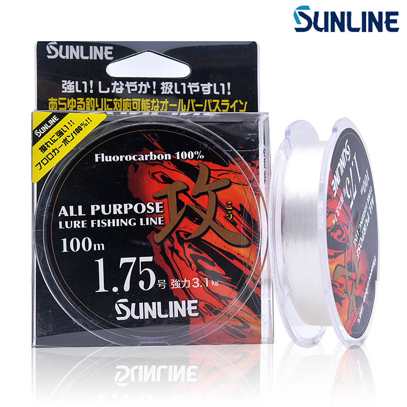 SUNLINE Sangase 100 m Tapping Carbon Line Iso Fishing Line Fishing Line Subfront Wire Carbon Wire Quick Knife
