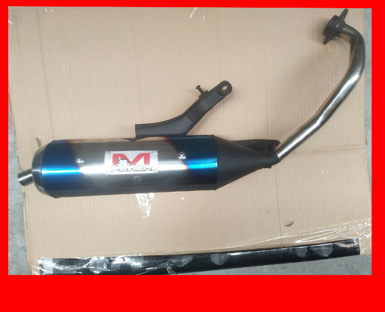 Xe máy RSZ Fuxi Qiaoge ATRT Yamaha GY6 sửa đổi hàng thẳng câm lớn ma lửa ống xả khỉ - Ống xả xe máy bô xe máy honda