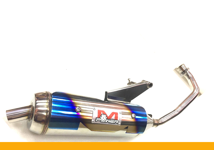 Khỉ RSZ Fuxi 100 Qiaoge GY6 Fantasy WISP 125 được sửa đổi thẳng hàng áp lực trở lại ống đen ống xả không ATRT - Ống xả xe máy pô xe dream