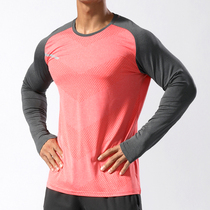 2021 autumn running long sleeve training fitness clothes men sports T-shirt perspiration breathable elastic loose quick dry top