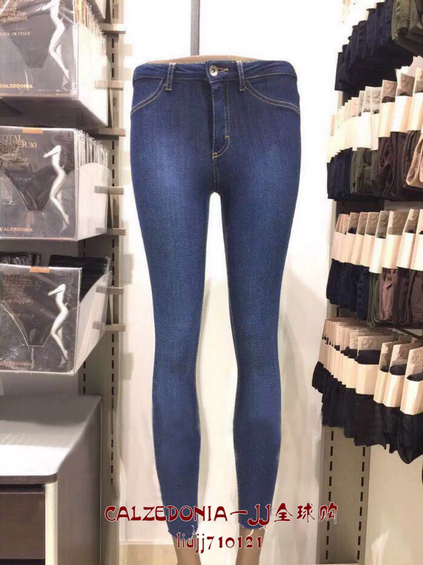 [【В наличии】Италия Calzedonia сверх-tight skinny стройнящие плотные базовые брюки0585]
