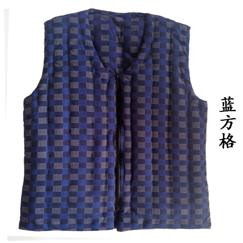 Nam làm bằng tay cotton vest vest vest tùy chỉnh vest vai cotton nguyên chất độn dày nút béo ấm dây kéo cổ chữ V áo thun ba lỗ