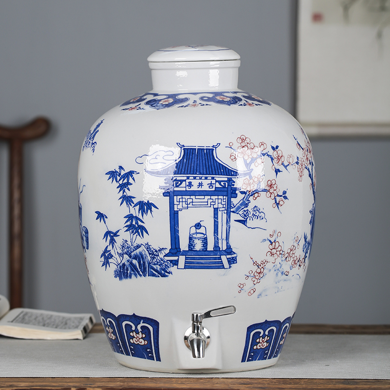 Jingdezhen Ceramic wine Boiling Wine Bottle of Wine Vat Wine Vat Buried Wine Bubble Wine Medicinal Liquor Store Wine Jar