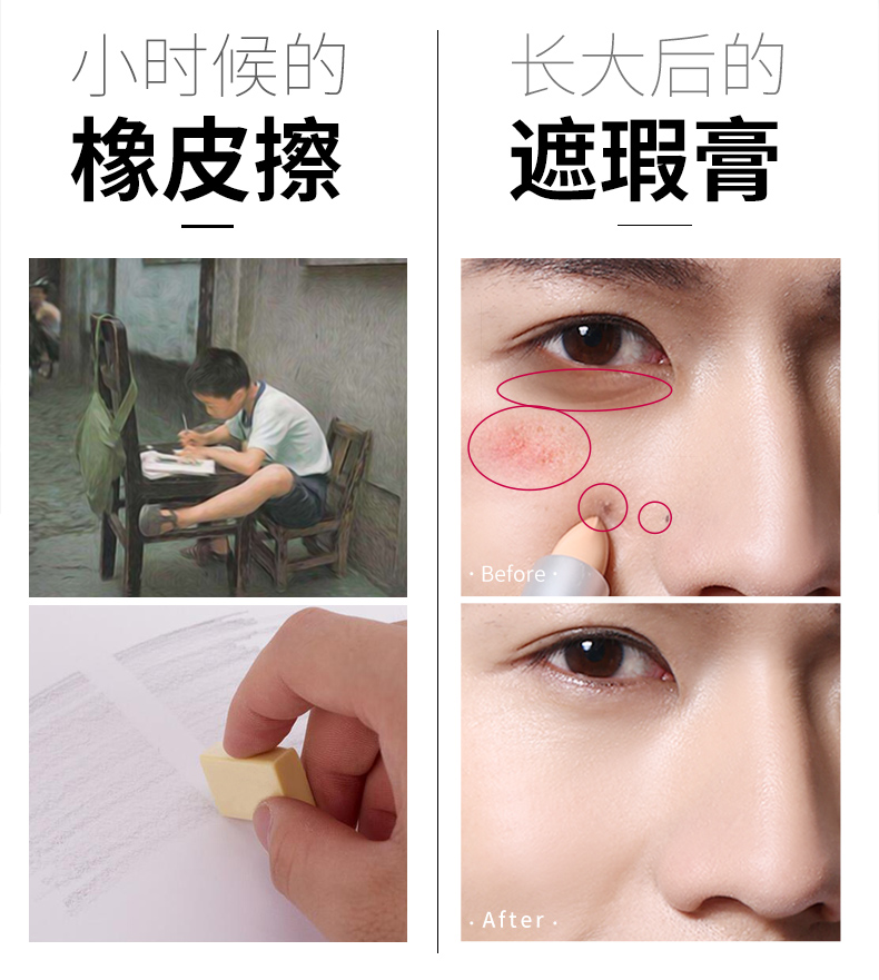 Zunlan Men BB Cream Concealer Acne Printing Oil Control Cosmetics Set Light nude Makeup Makeup Hoàn thành kết hợp cho người mới bắt đầu - Mỹ phẩm nam giới 	mỹ phẩm trắng da cho nam hàn quốc