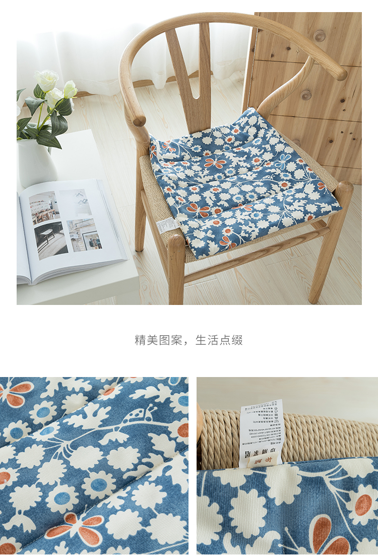 ins đệm văn học ghế đệm mỏng bông Tian Yuanqing mới văn phòng Bắc Âu đệm chống trượt dây đeo Học sinh di động - Ghế đệm / đệm Sofa đệm ghế gỗ phòng khách đẹp
