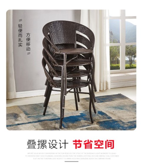 Bàn ghế ban công ba món đồ nội thất ngoài trời sân vườn bàn ghế Bắc Âu hiện đại giải trí sáng tạo wicker ghế nhỏ bàn cà phê bộ bàn ghế ban công chung cư