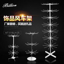 Rotating Ornament Frame Iron Art Multilayer Socks Hat Scarf Swivel Ornament Show Shelf Ground Necklace Jewelry Shelf