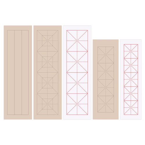 Антикварная китайская обычная бумага для копирования, полуфабрикат рисовой бумаги, каллиграфия для начинающих, учебная бумага № 1, заготовка сетки, копирование кистью для практики