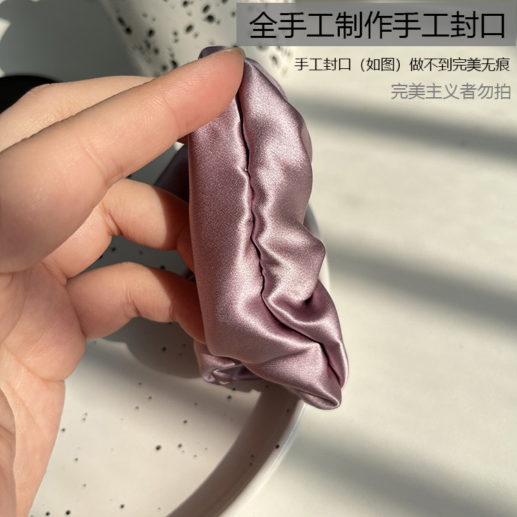 30姆米真丝大肠圈4cm发圈100%桑蚕丝重磅加厚高端复古发绳发饰 — 8