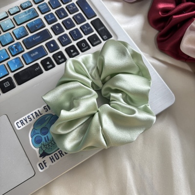 30mm Silk Scrunchie 4cm Hair Tie 100% Mulberry Silk Heavy-Duty Thickened High-End Vintage Hair Rope Hair Accessory — 8