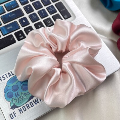 30mm Silk Scrunchie 4cm Hair Tie 100% Mulberry Silk Heavy-Duty Thickened High-End Vintage Hair Rope Hair Accessory — 5