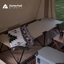 SunnyFeel Mountain Door Outdoor Marching Bed Portable Light Escort Isolation Camping Camping Bed Siesta Folding Bed