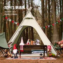 sunnyfeel mountain gate pyramid Indian tower tent outdoor camping thickened cold and rainproof canopy