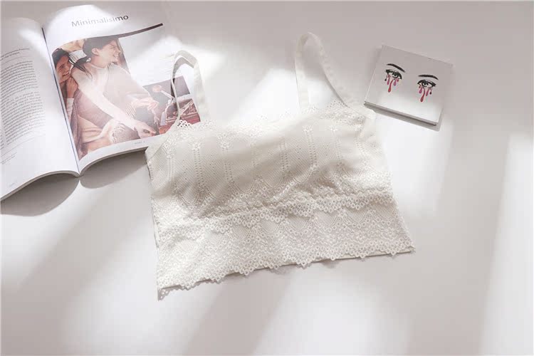 Quần lót ống chống ánh sáng tụ tập quấn lưng kiểu đồ lót ngực với dây đeo ngực áo vest ren gợi cảm áo bra mặc với sơ mi trắng