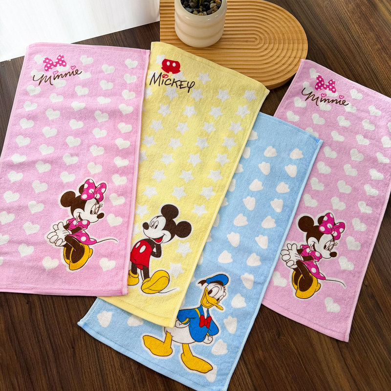 Export Japanese Order Dijia Cartoon Mickey Mouse Small Towel Pure Cotton Cute Children's Towel Kids Face Towel Soft