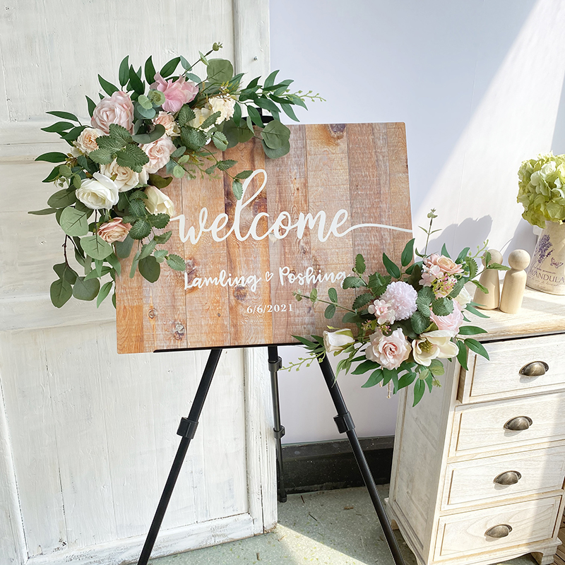 Wooden Outdoor Wedding Birthday Business Welcome Brand Lawn Welcome Card Decoration Decoration Wedding Celebration