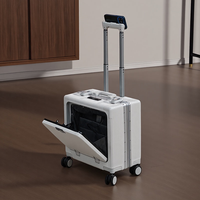 18inch Aluminum Frame Front Opening 20X40X55 East Airlines Carry-On Suitcase, No Checked Baggage, Small Trolley Suitcase, Travel Suitcase