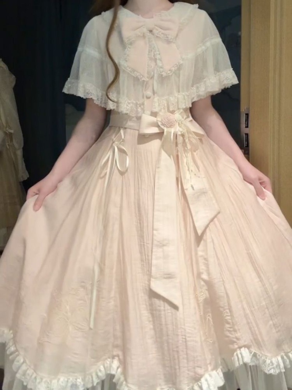 Popular Girls' Sweet and Beautiful Dress with Unique Design, Beautiful Lace Splicing and Bow Tie Lolita Dress Popular Girls' Sweet and Beautiful Dress with Unique Design, Beautiful Lace Splicing and Bow Tie Lolita Dress