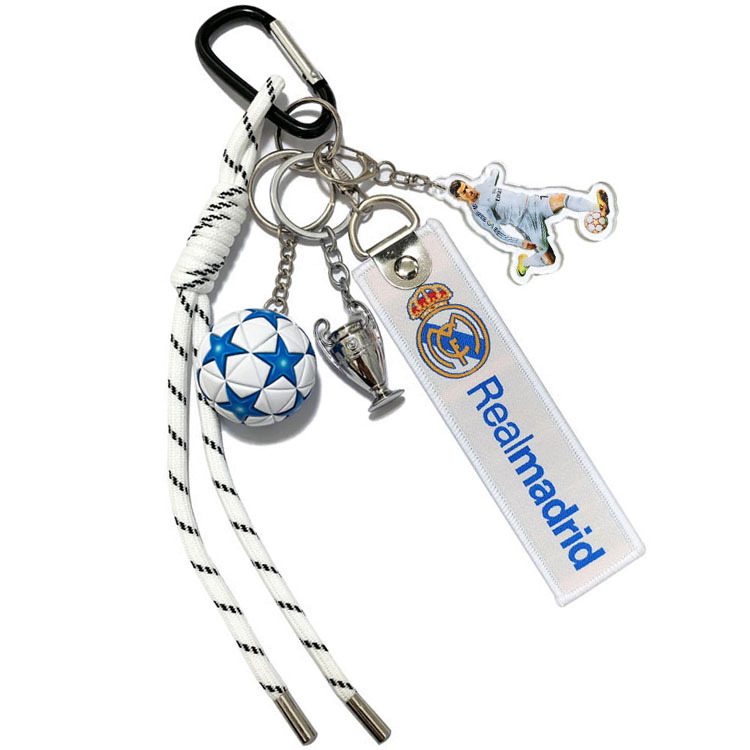 Real Madrid Cristiano Ronaldo Portugal Argentina Messi Haaland Mbappe Neymar Football Trophy Keychain Pendant Real Madrid Cristiano Ronaldo Portugal Argentina Messi Haaland Mbappe Neymar Football Trophy Keychain Pendant