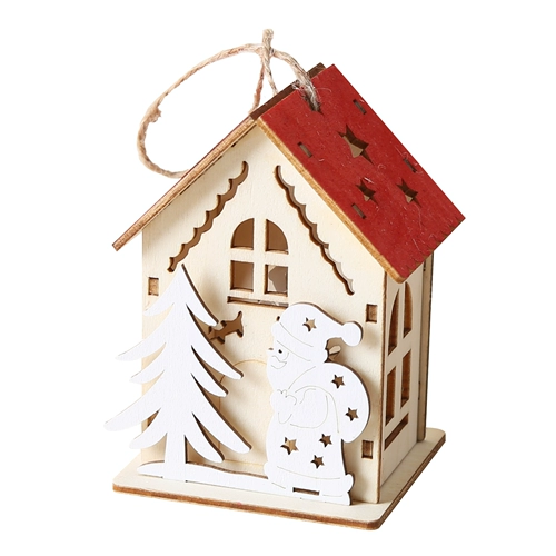 Рождественский декор, подвеска, настольный деревянный домик, наряжаться