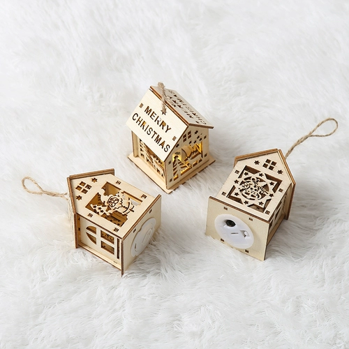 Рождественский декор, подвеска, настольный деревянный домик, наряжаться