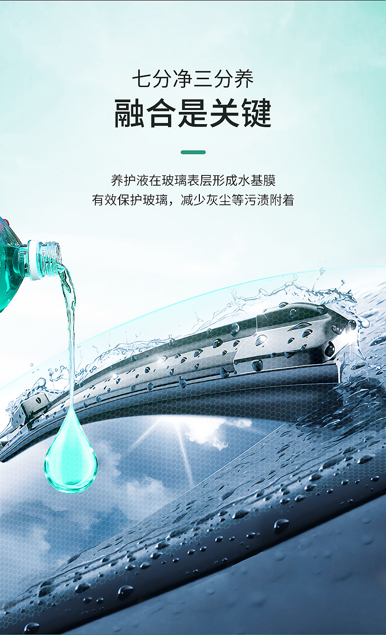 Car Oil Film Remover, All-Season Anti-Freeze Windshield Wiper Fluid, Powerful Oil Film and Insect Glue Remover for Summer Car Use