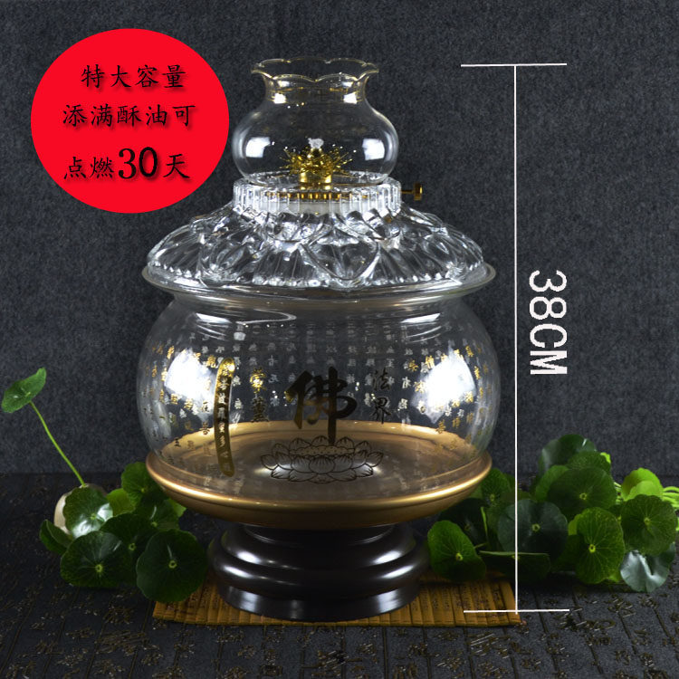 Lotus lantern windproof fire buddha temple for buddha lantern temple ghee lantern can be lit for one month