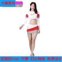 Printing custom logo car dress sexy skirt cheerleader nightclub photography dress racing girl one-piece model