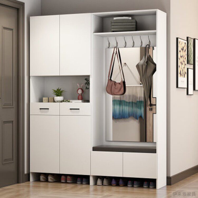 Customized entry porch cabinet entrance shoe cabinet cloakroom integrated home simple large capacity multi-combination hall cabinet