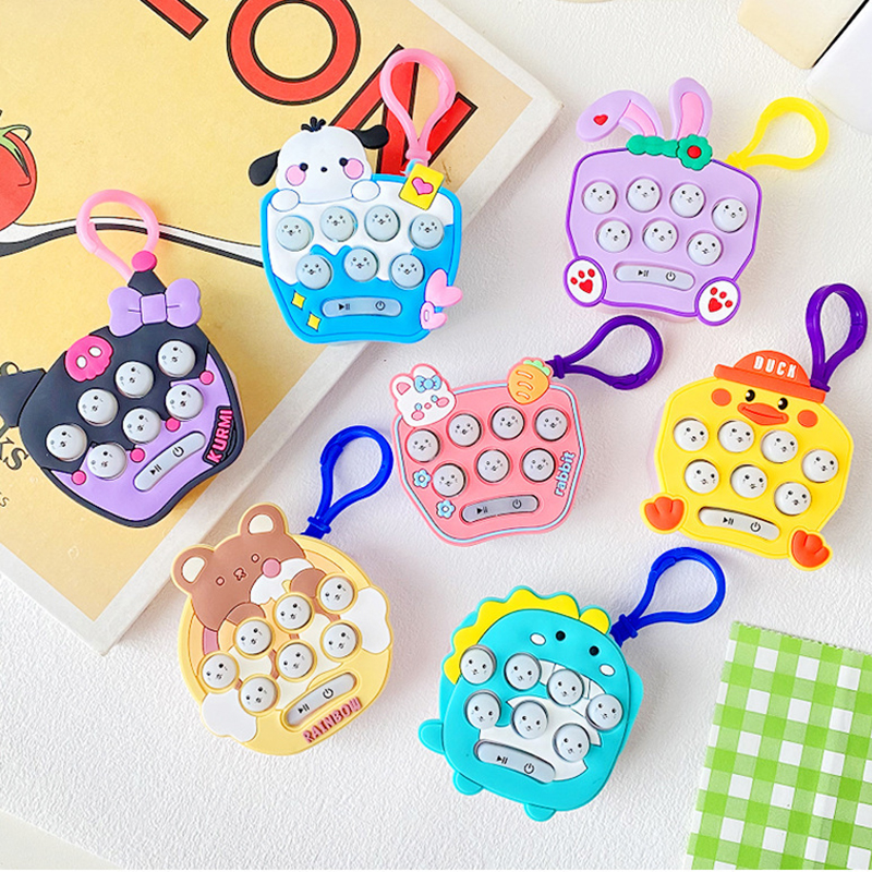 Press-by-press rodent Mouse key button Child Puzzle Mini Handheld for Game Breaking and Decompression Toy Student Pendant-Taobao